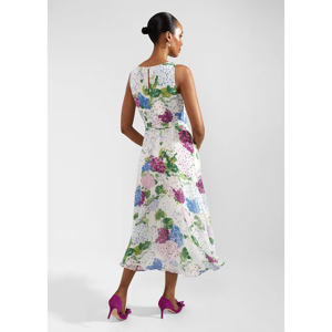 Hobbs Carly Floral Midi Sleeveless Dress